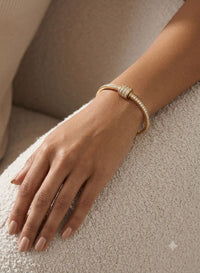Pavé Roller Bangle Gold – Waterproof & Tarnish-Free