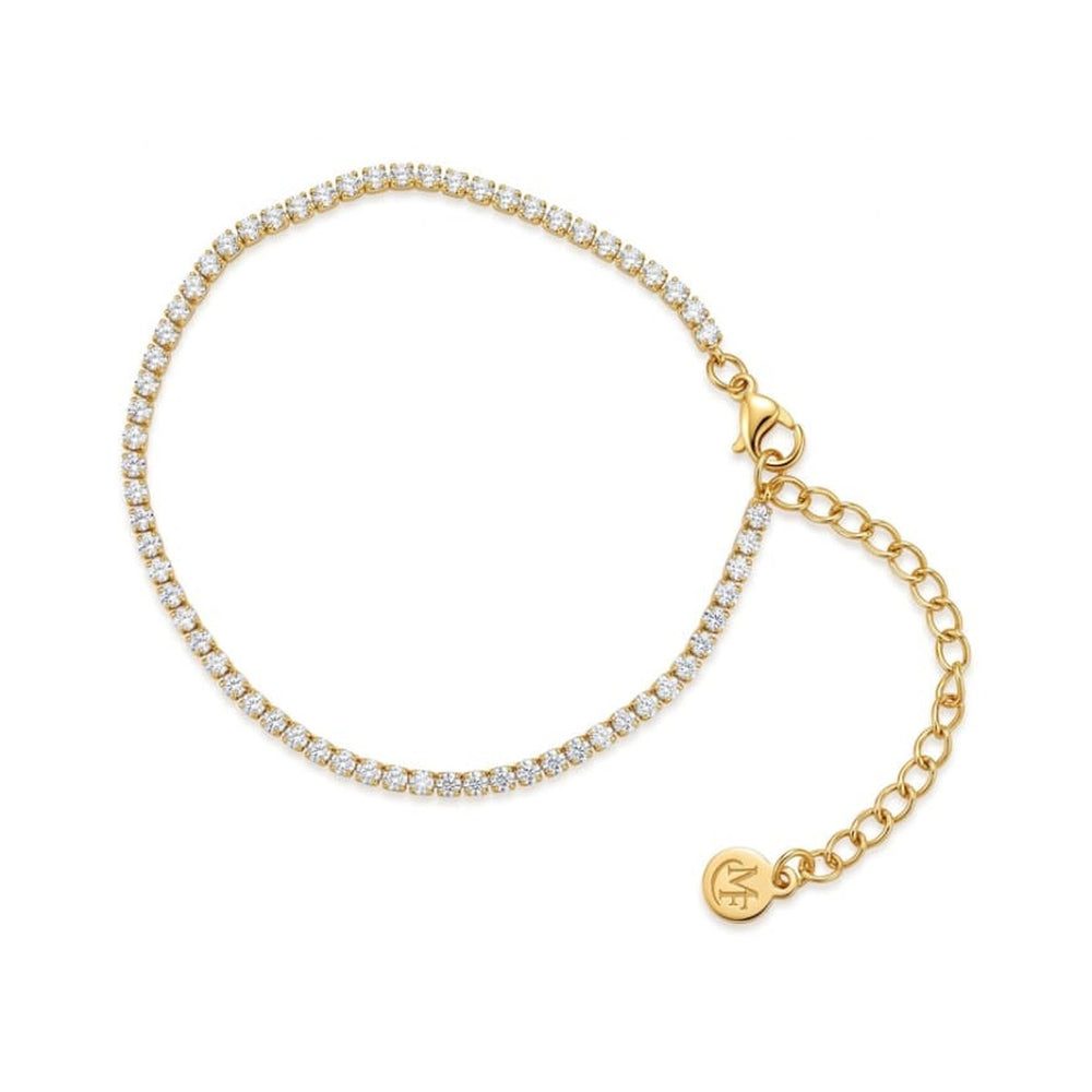 Delicate CZ Tennis Bracelet Gold – Waterproof & Tarnish-Free