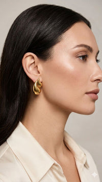 Swirl Wave Earring (Big And Bold) – Waterproof & Tarnish-Free