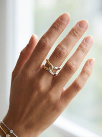 Twisted Wrap Ring Two Tone – Waterproof & Tarnish-Free