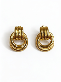 Interlocked Circle Drops Gold – Waterproof & Tarnish-Free