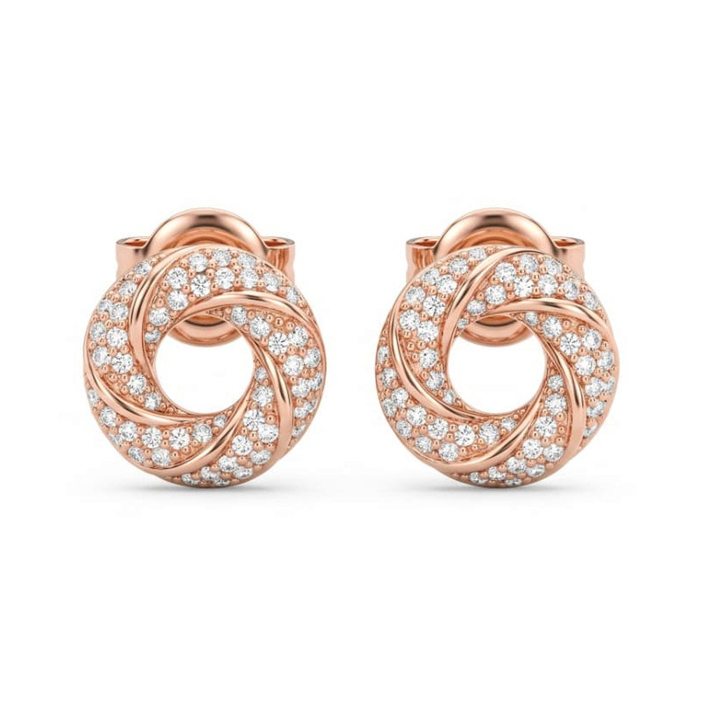 CZ Circle Earrings Rose Gold – Waterproof & Tarnish-Free