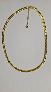 Flat Curb Chain Necklace Gold – Waterproof & Tarnish-Free