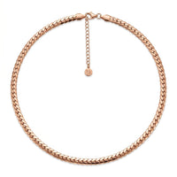 Flat Curb Chain Necklace Rose Gold – Waterproof & Tarnish-Free