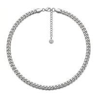 Flat Curb Chain Necklace Silver – Waterproof & Tarnish-Free