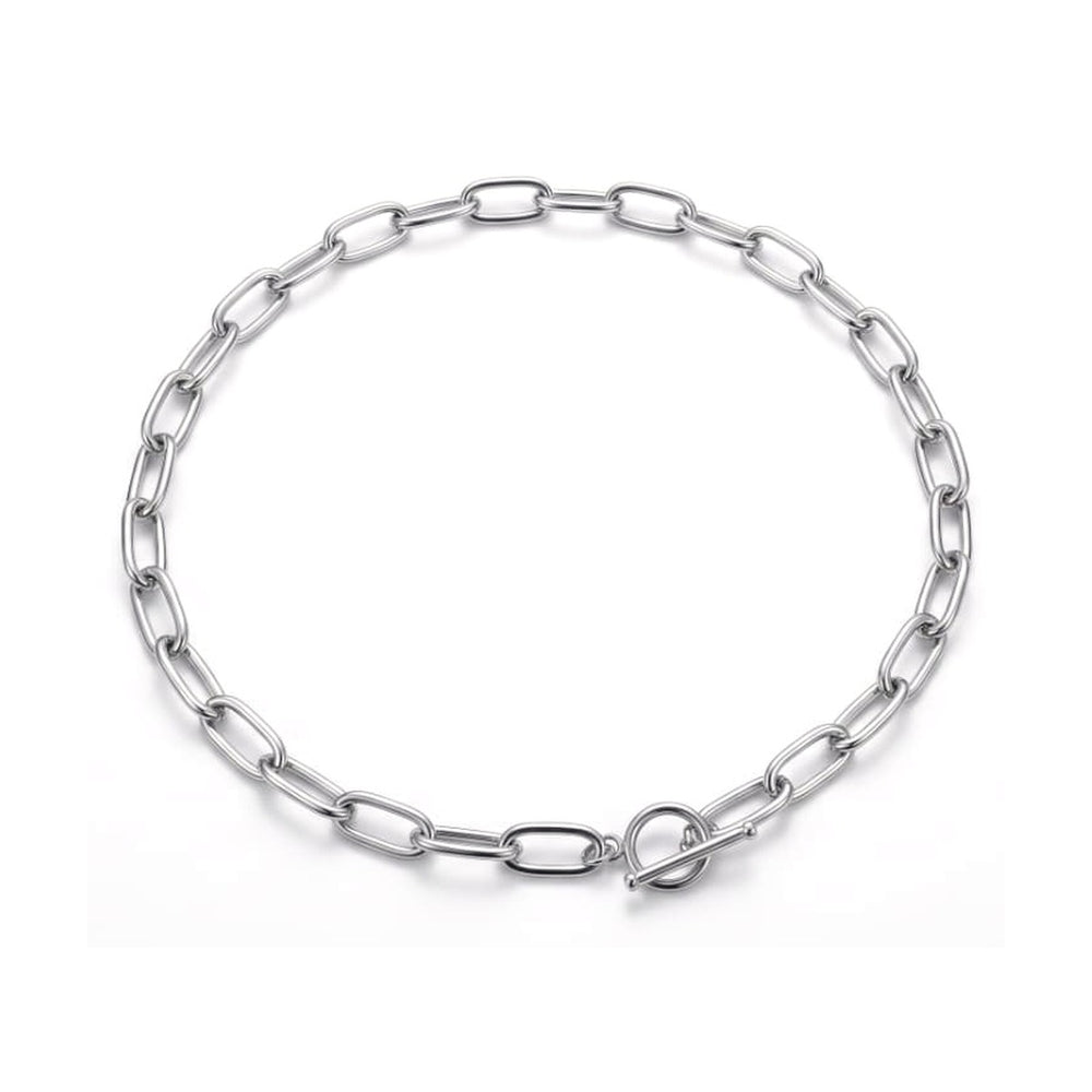 Chunky Paperclip Chain Necklace Silver – Waterproof & Tarnish-Free