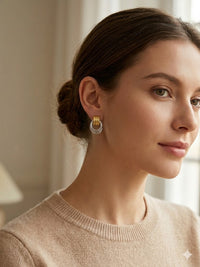 Interlocked Circle Drops Two Tone – Waterproof & Tarnish-Free
