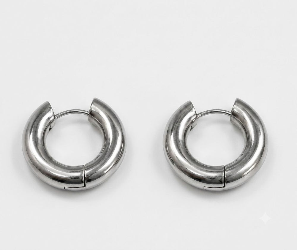 20mm Silver Thick Huggies – Waterproof & Tarnish-Free
