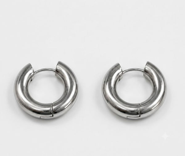 20mm Silver Thick Huggies – Waterproof & Tarnish-Free