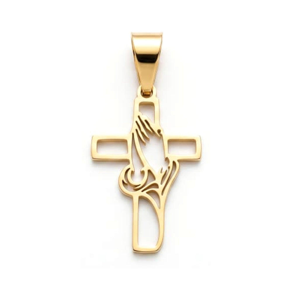 Ornate Cross Pendant Gold – Waterproof & Tarnish-Free