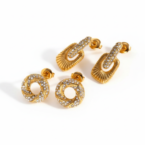 Crystal Circle & Drop Set