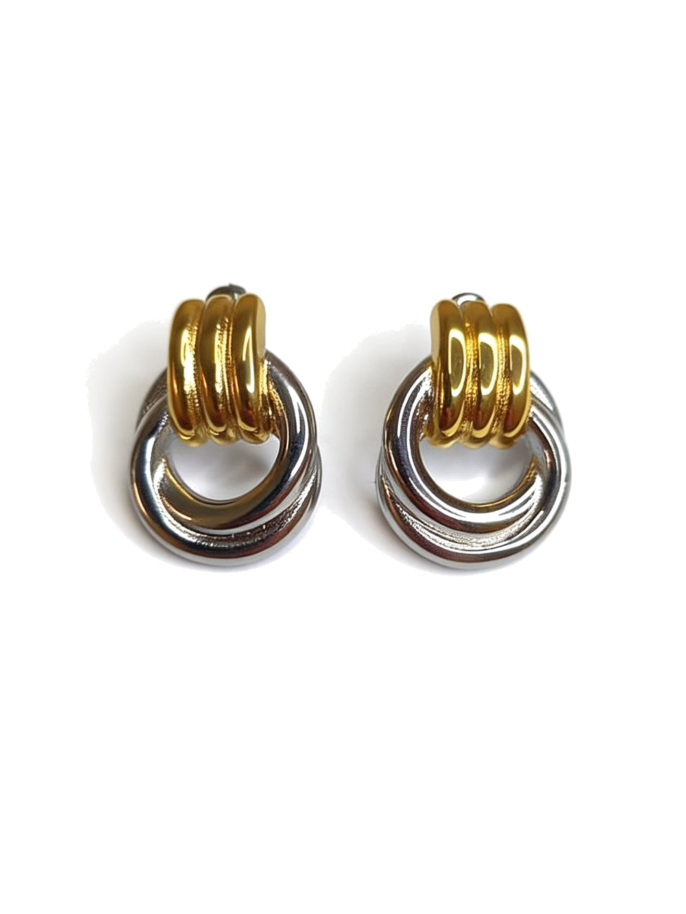Interlocked Circle Drops Two Tone – Waterproof & Tarnish-Free