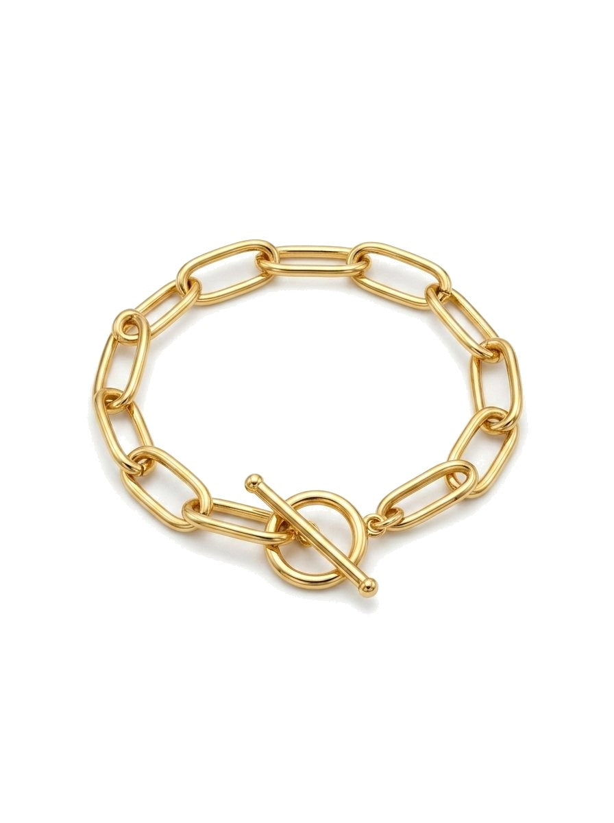 Oversized Gold Paperclip Bracelet – Waterproof & Tarnish-Free