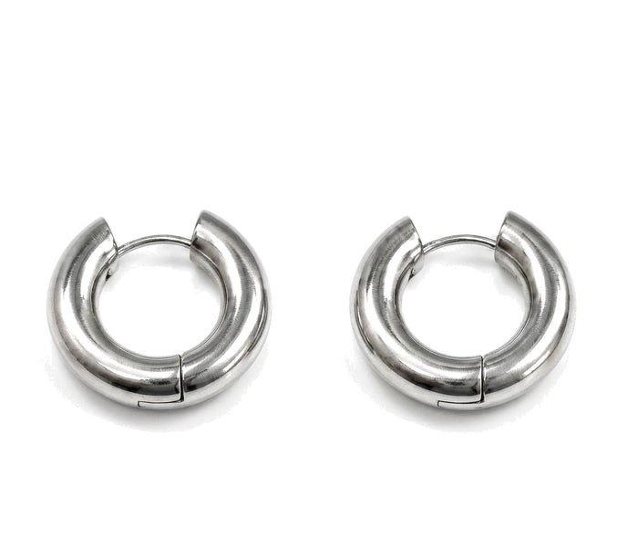 20mm Silver Thick Huggies