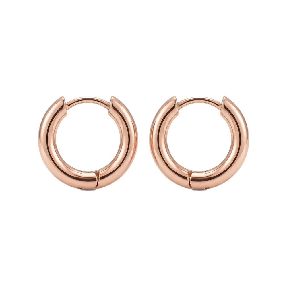 11mm Huggie Hoops Rose Gold – Waterproof & Tarnish-Free