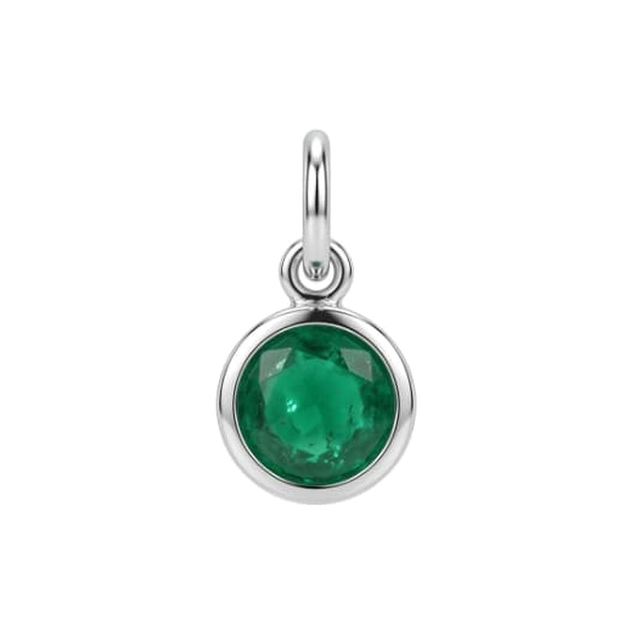 Green Glass Charm Silver – Waterproof & Tarnish-Free