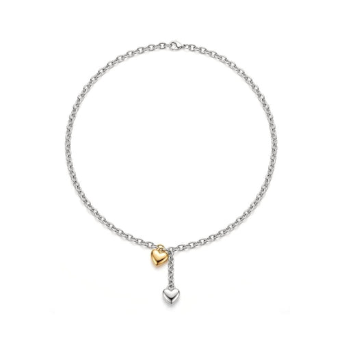 Heart Pendant Necklace Silver