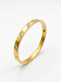 CZ Bangle Accent – Waterproof & Tarnish-Free