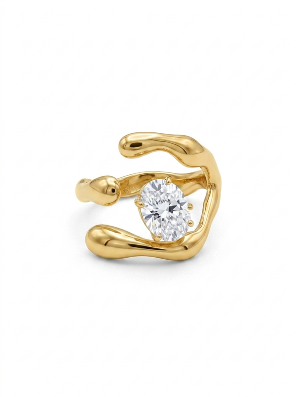 CZ Statement Ring – Waterproof & Tarnish-Free