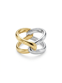 Twisted Wrap Ring Two Tone – Waterproof & Tarnish-Free