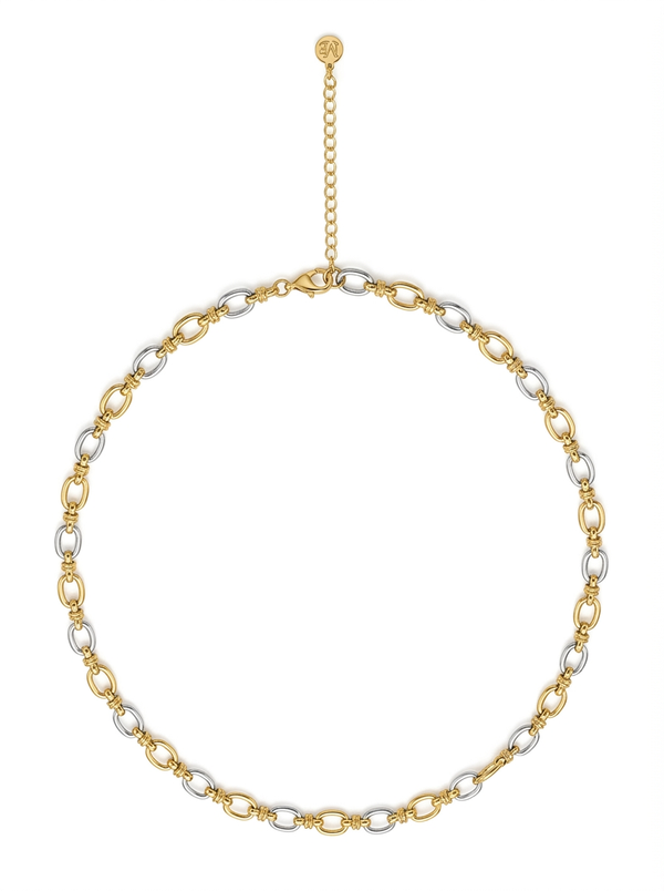 Oval-Link Necklace Two-Tone – Waterproof & Tarnish-Free