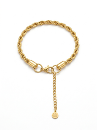 Thick Rope Twist Bracelet – Waterproof & Tarnish-Free
