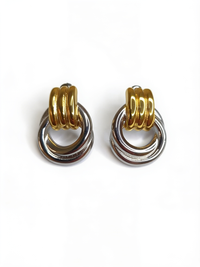 Interlocked Circle Drops Two Tone – Waterproof & Tarnish-Free