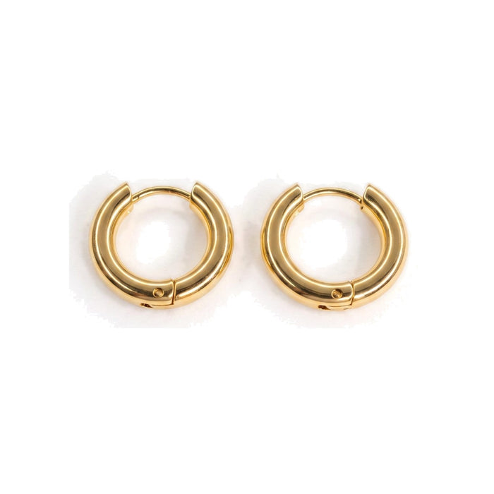 Small Huggie Hoops Gold