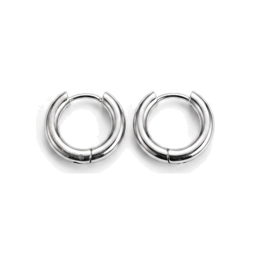Small Huggie Hoops Silver