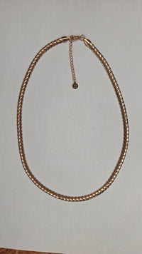 Flat Curb Chain Necklace Rose Gold – Waterproof & Tarnish-Free