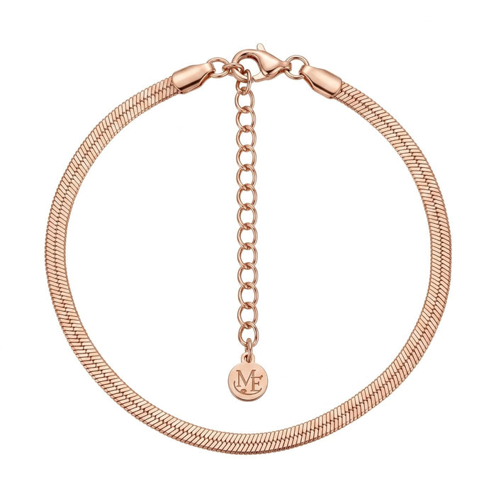 Herringbone Bracelet Rose Gold
