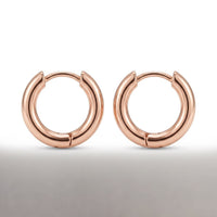 11mm Huggie Hoops Rose Gold – Waterproof & Tarnish-Free