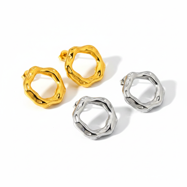 Organic Hoop Studs