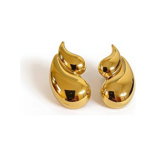 Swirl Wave Earring (Big And Bold) centered