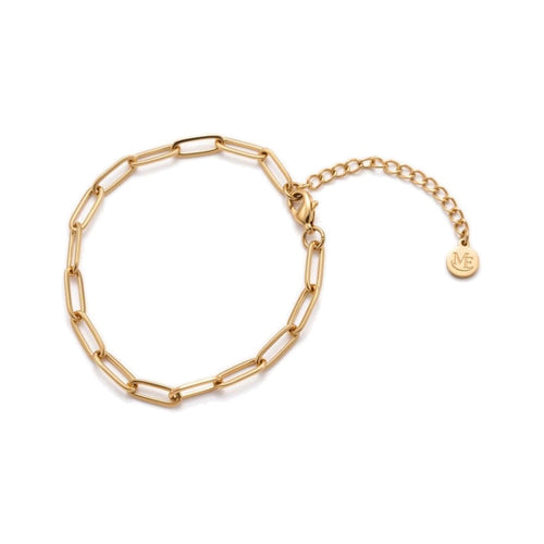Paperclip Chain Bracelet Gold