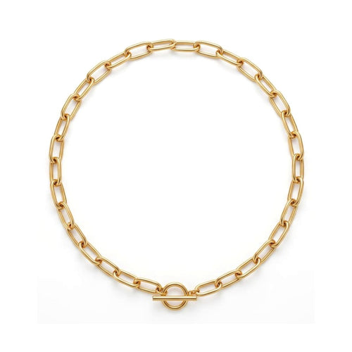 Paperclip Chain Necklace Gold