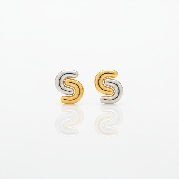 S-Curve Two-Tone Studs