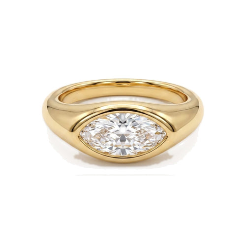Marquise Dome Ring Gold