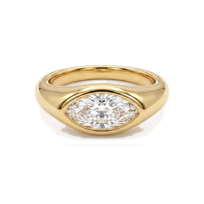 Marquise Dome Ring Gold