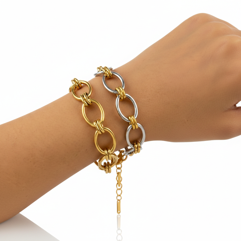 Two-Tone Circle bracelet