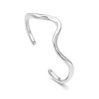 Wave Cuff Bangle Silver – Waterproof & Tarnish-Free
