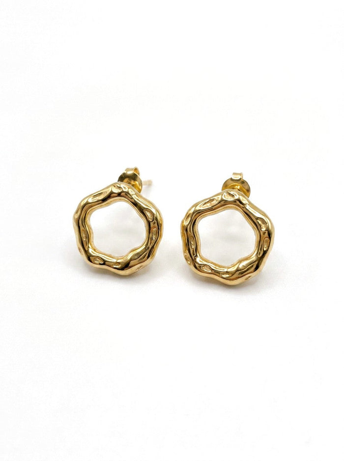 The Juno Studs - Gold white